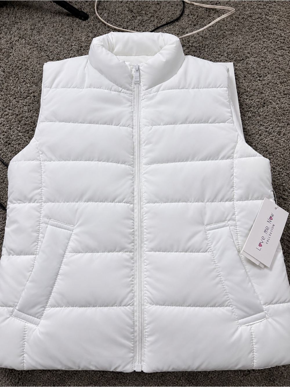 & Other Stories White Quilted Puffer Vest